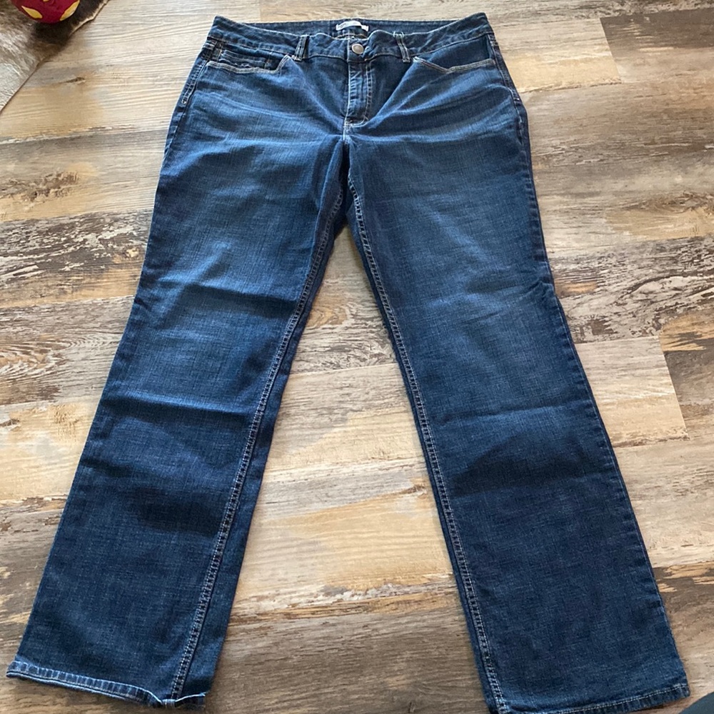 Gently worn blue jeans